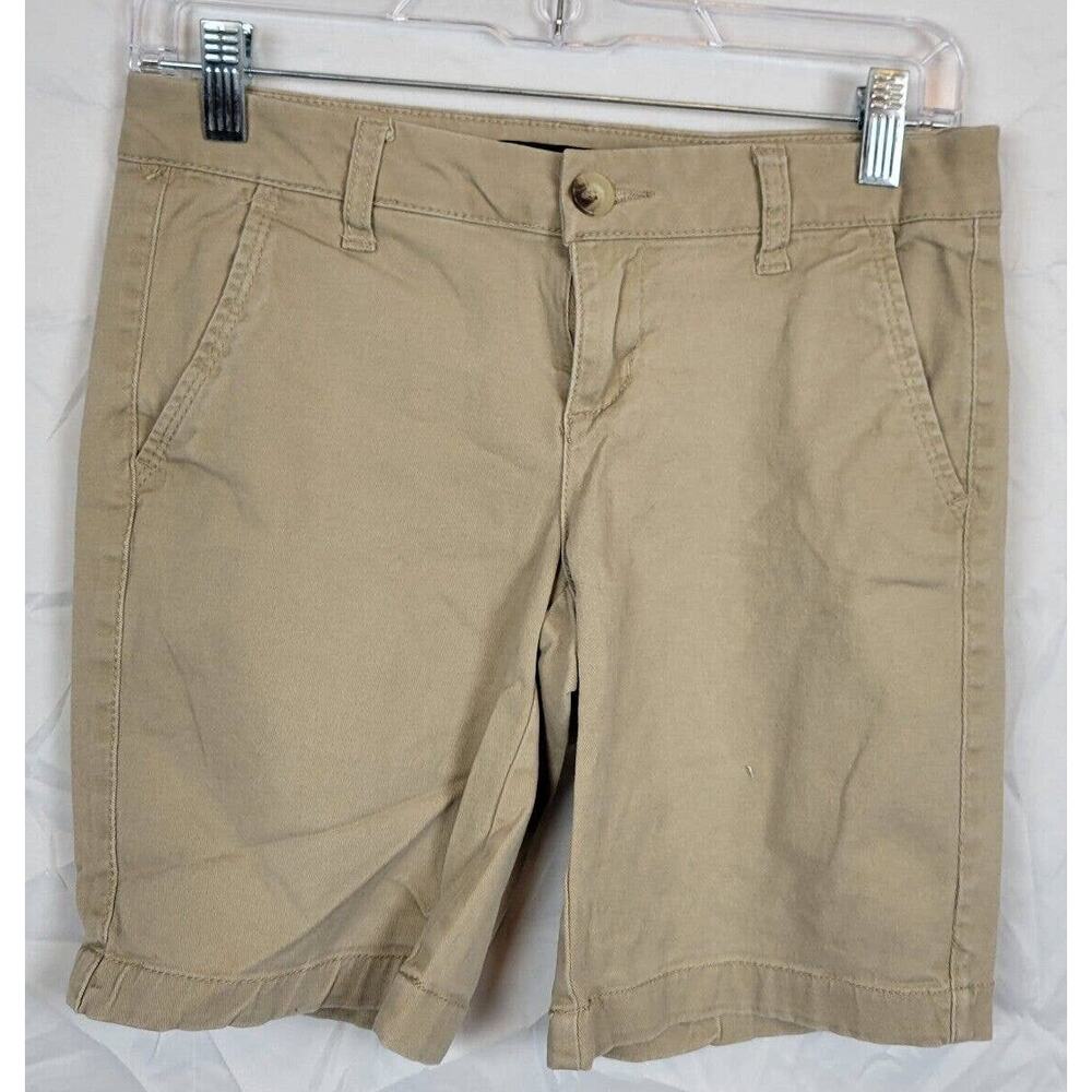 Aeropostale Cream High Rise Shorts Women's 0